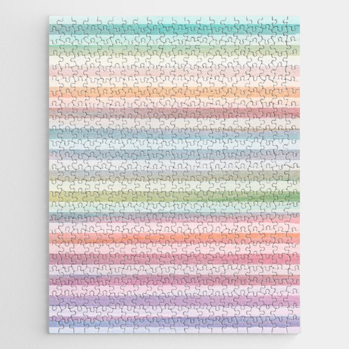 Colorful Soft Stripes Pattern Jigsaw Puzzle Gallery Image 1