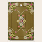 Pixelated Floral Brown Cutting Board Gallery Image 1