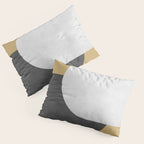 Halfmoon Colorblock - Gold Charcoal Pillow Sham Gallery Image 3