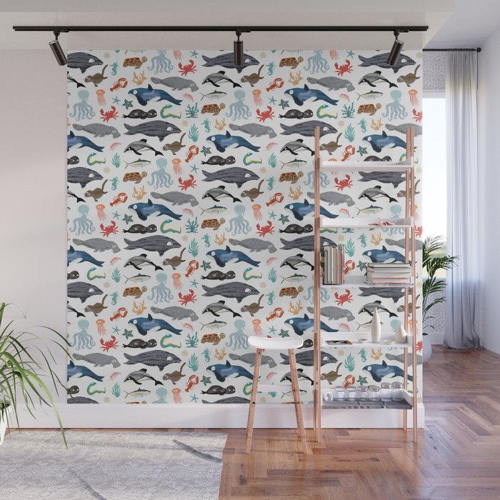 Sea Change: Ocean Animals Wall Mural Gallery Image 1