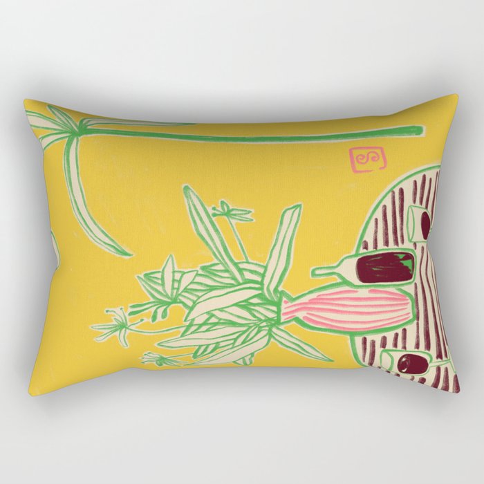 CONVERSATION BY THE SEA Rectangular Pillow Gallery Image 1
