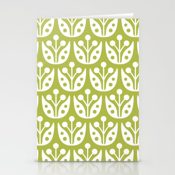 Mid Century Flower Pattern 5 Stationery Card Gallery Image 2