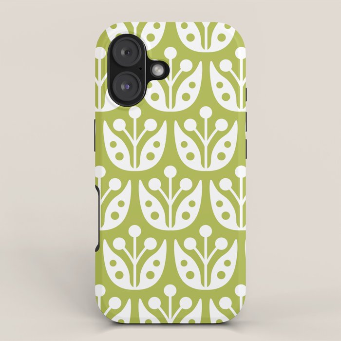 Mid Century Flower Pattern 5 iPhone Case Gallery Image 1