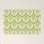 Mid Century Flower Pattern 5 Welcome Mat Gallery Image 1
