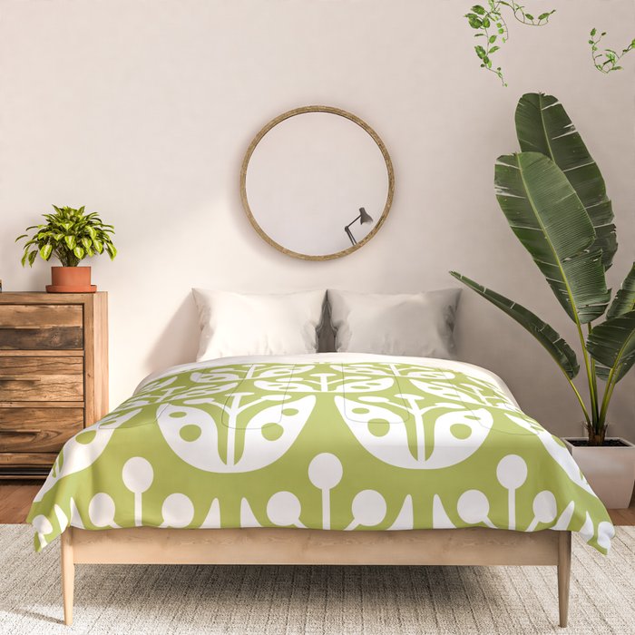 Mid Century Flower Pattern 5 Comforter Gallery Image 3
