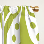 Mid Century Flower Pattern 5 Window Curtain Gallery Image 2