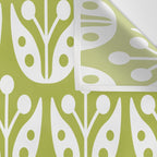 Mid Century Flower Pattern 5 Wall Tapestry Gallery Image 3