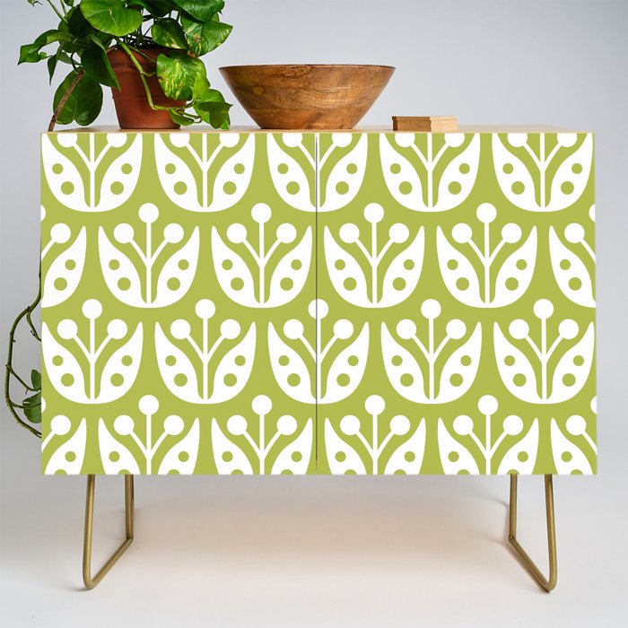 Mid Century Flower Pattern 5 Credenza Gallery Image 1