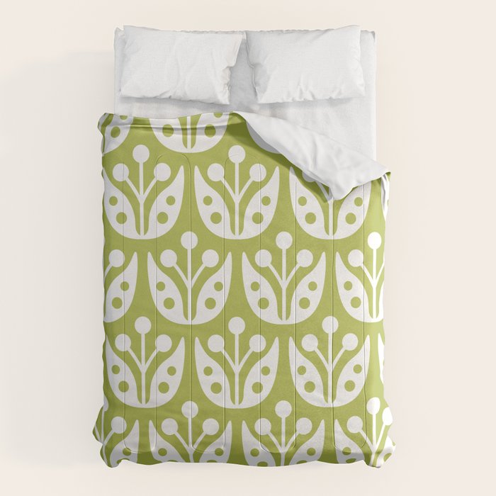 Mid Century Flower Pattern 5 Comforter Gallery Image 1