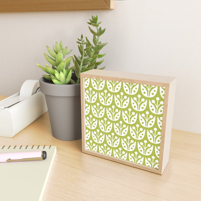 Mid Century Flower Pattern 5 Mini Art Print Gallery Image 2