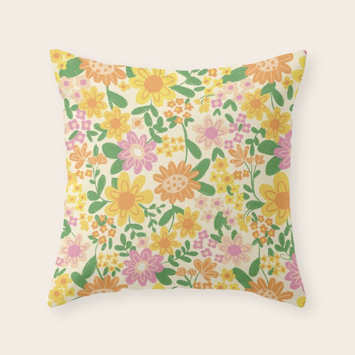 Yellow  Throw Pillow Gallery Image 1