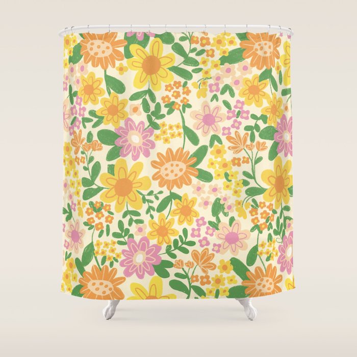 Yellow  Shower Curtain Gallery Image 1