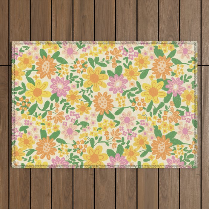 Yellow  Outdoor Rug Gallery Image 1