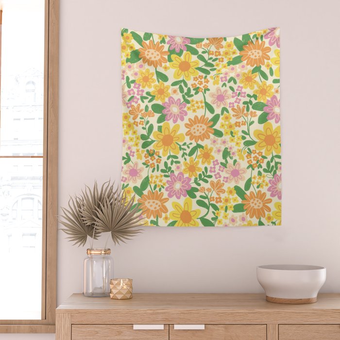 Yellow  Wall Tapestry Gallery Image 2