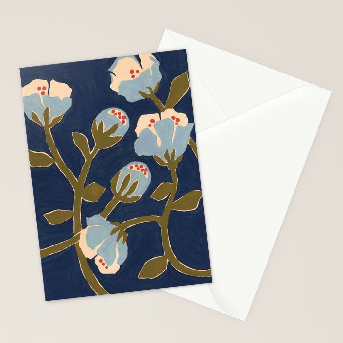Blue Perennial Stationery Card Gallery Image 2