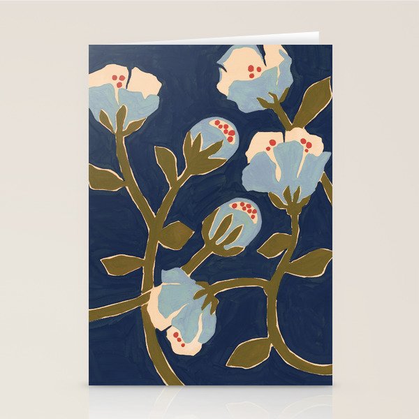 Blue Perennial Stationery Card Gallery Image 1
