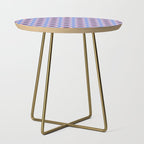 Geometric Mid century Modern blue abstract Side Table Gallery Image 1