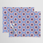 Geometric Mid century Modern blue abstract Placemat Gallery Image 1