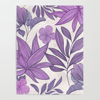 Moody Vintage-style Floral - Purple Poster Gallery Image 4
