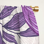 Moody Vintage-style Floral - Purple Window Curtain Gallery Image 2