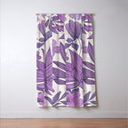 Moody Vintage-style Floral - Purple Window Curtain Gallery Image 3