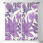 Moody Vintage-style Floral - Purple Window Curtain Gallery Image 5