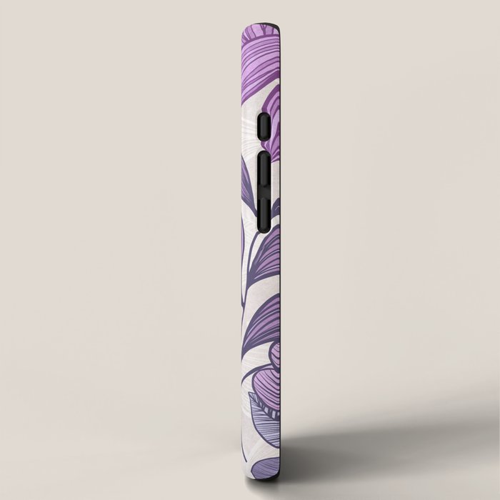 Moody Vintage-style Floral - Purple iPhone Case Gallery Image 2