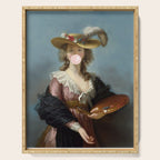 Bubble Gum Diva in a Straw Hat Serving Tray Gallery Image 1