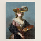Bubble Gum Diva in a Straw Hat Jigsaw Puzzle Gallery Image 1