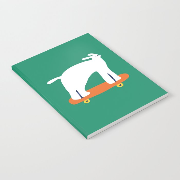 Poodle dog on skateboard Notebook Gallery Image 1