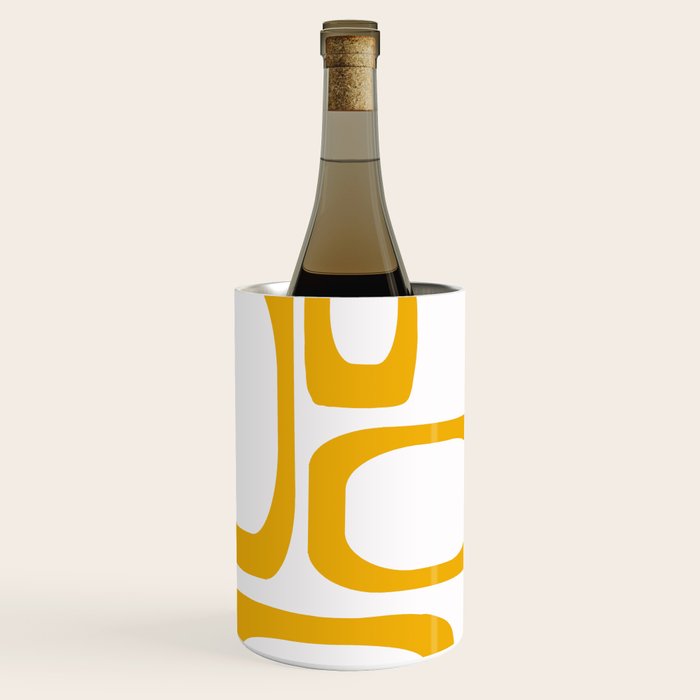 Mid Century Modern Shapes Mustard Wine Chiller Gallery Image 2