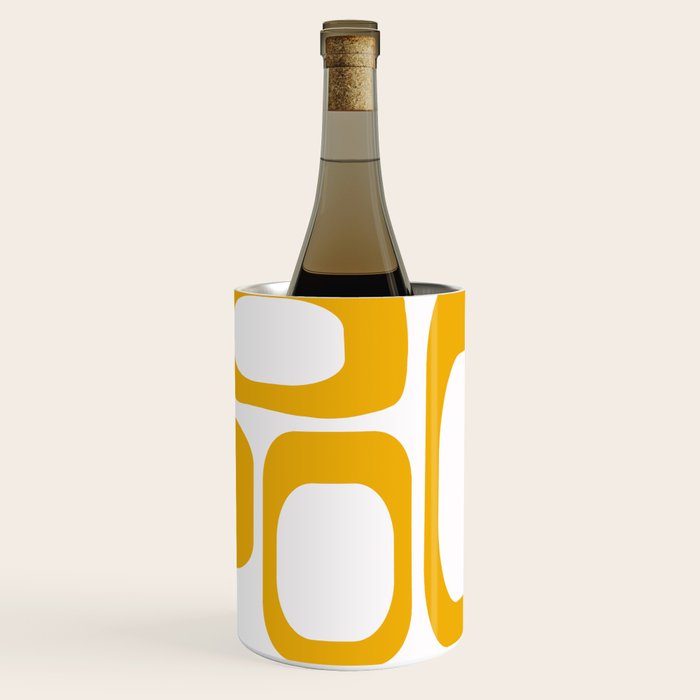 Mid Century Modern Shapes Mustard Wine Chiller Gallery Image 3