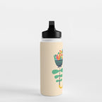 Elephant with giant flower Water Bottle Gallery Image 3