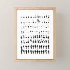 Medium Dots Pattern Black and White Distressed Texture Abstract Mini Art Print Gallery Image 1