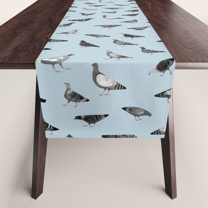 Pigeons Doing Pigeon Things Table Runner Gallery Image 1