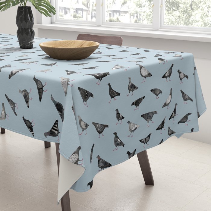 Pigeons Doing Pigeon Things Tablecloth Gallery Image 3