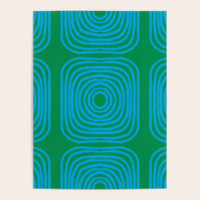 LISBOA, bright green & blue Poster Gallery Image 4