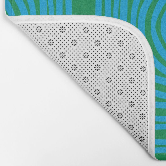 LISBOA, bright green & blue Bath Mat Gallery Image 2