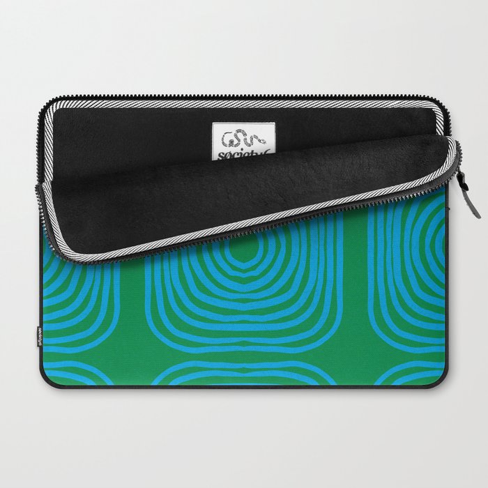 LISBOA, bright green & blue Laptop Sleeve Gallery Image 2