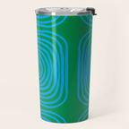 LISBOA, bright green & blue Travel Mug Gallery Image 2