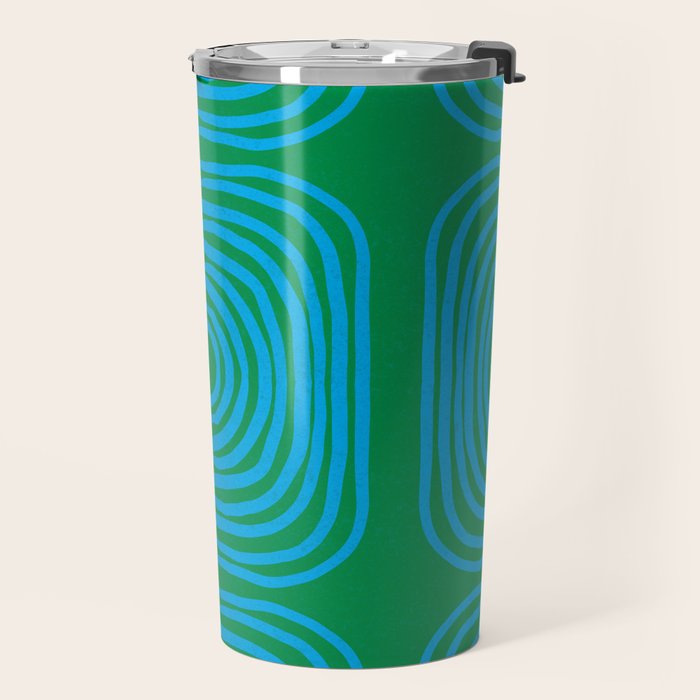 LISBOA, bright green & blue Travel Mug Gallery Image 2