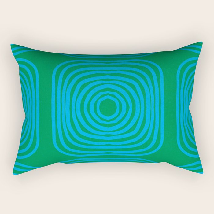 LISBOA, bright green & blue Rectangular Pillow Gallery Image 1
