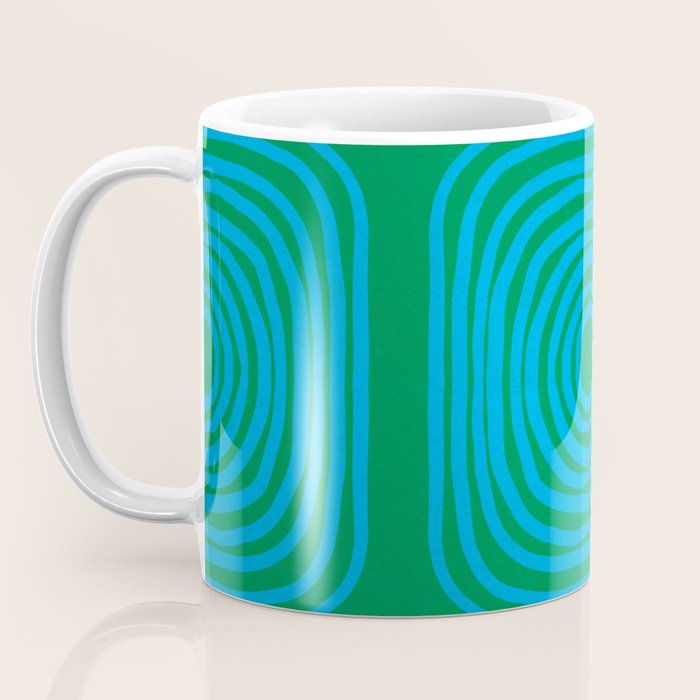 LISBOA, bright green & blue Coffee Mug Gallery Image 3