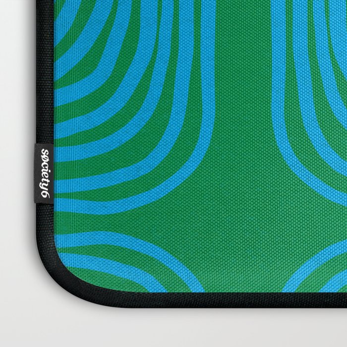 LISBOA, bright green & blue Laptop Sleeve Gallery Image 3