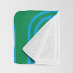 LISBOA, bright green & blue Throw Blanket Gallery Image 3