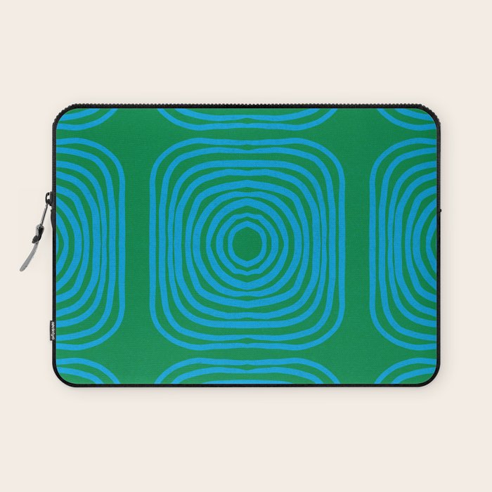 LISBOA, bright green & blue Laptop Sleeve Gallery Image 1
