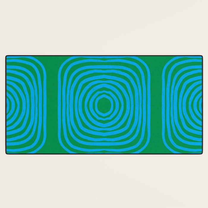 LISBOA, bright green & blue Desk Mat Gallery Image 3