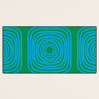 LISBOA, bright green & blue Desk Mat Gallery Image 3