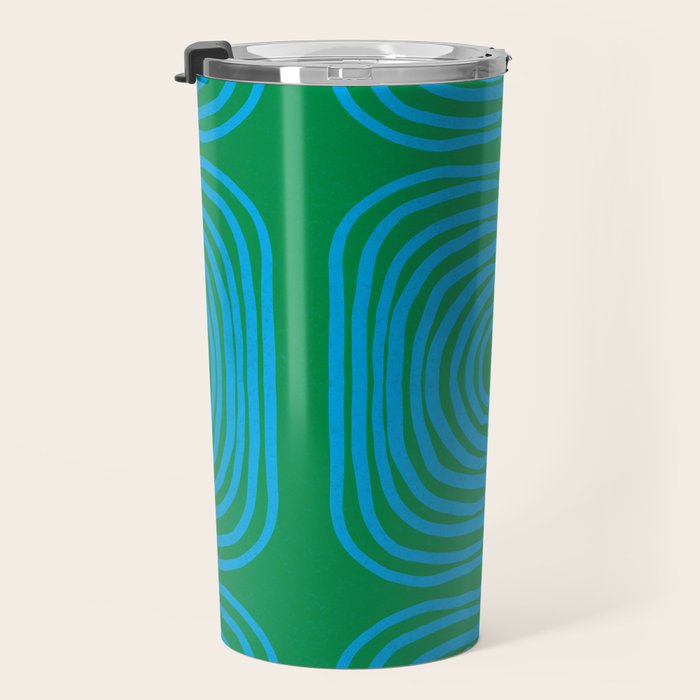LISBOA, bright green & blue Travel Mug Gallery Image 3