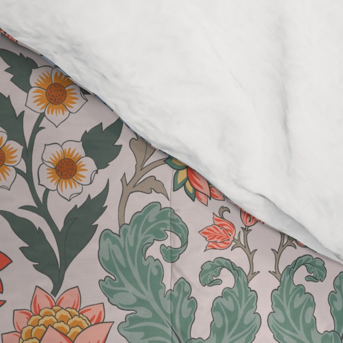  Victorian Botanicals - Carnation in Red and Blue Comforter Gallery Image 4